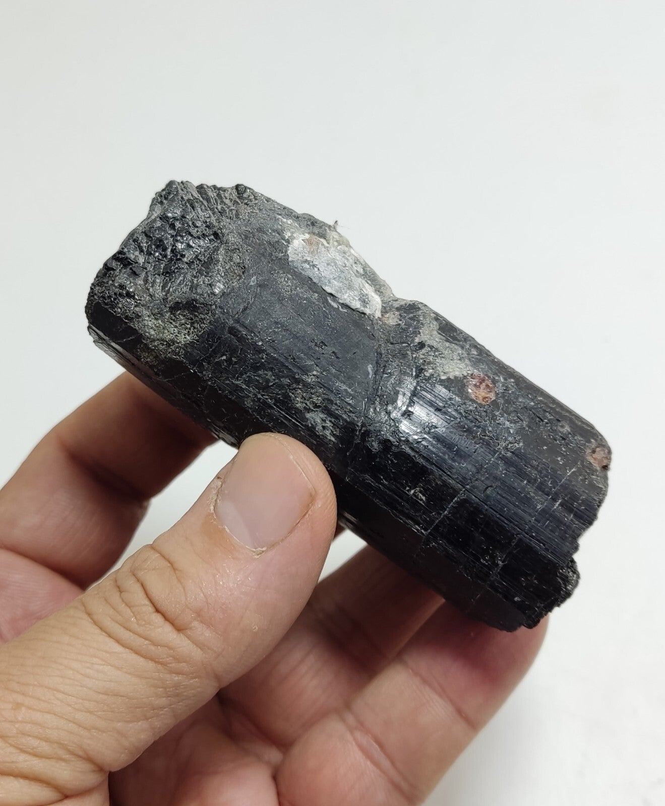 An aesthetic Specimen of black tourmaline crystal 206 grams