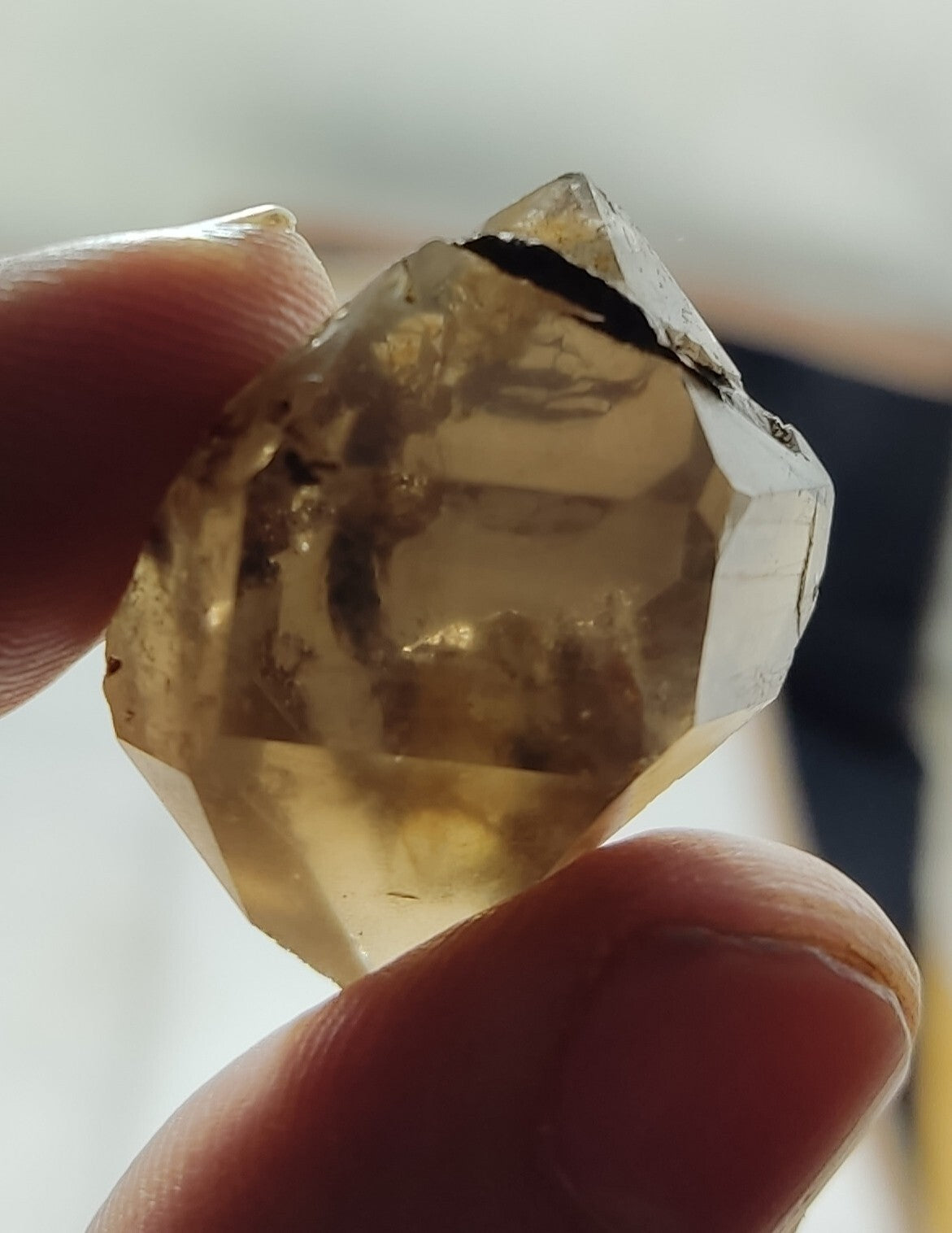 An Aesthetic double terminated smoky quartz crystal 14 grams