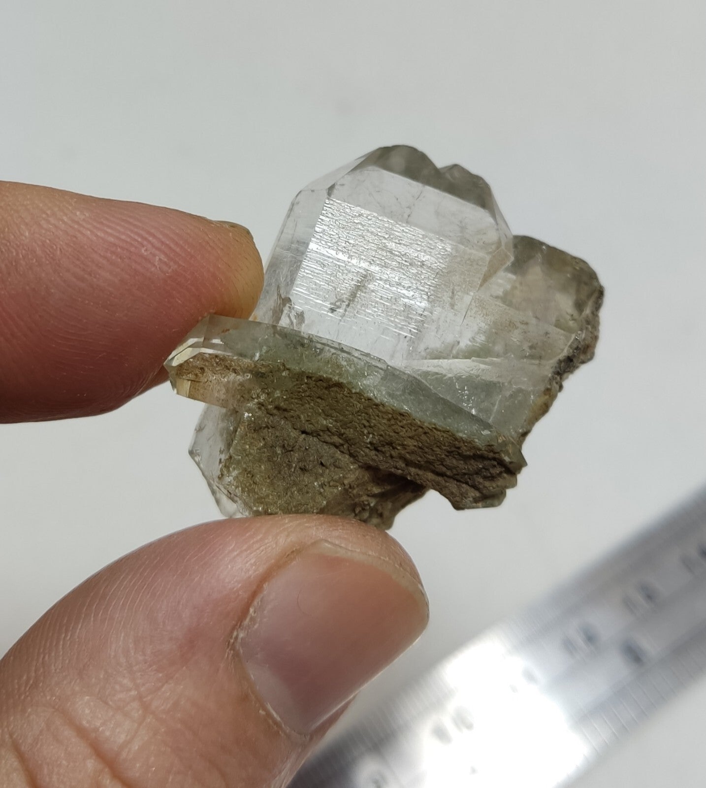 An Aesthetic Natural terminated chlorite Quartz specimen 16 grams