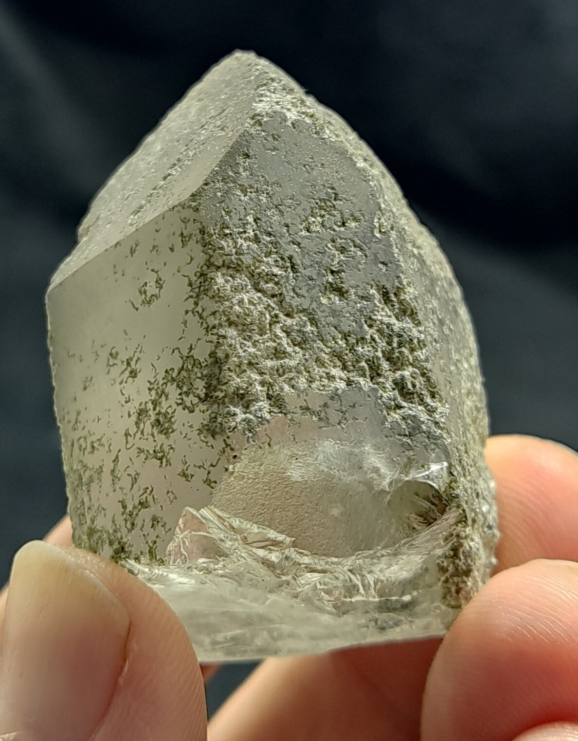 A very Aesthetic Natural beautifully terminated Chlorite Quartz crystal 90 grams