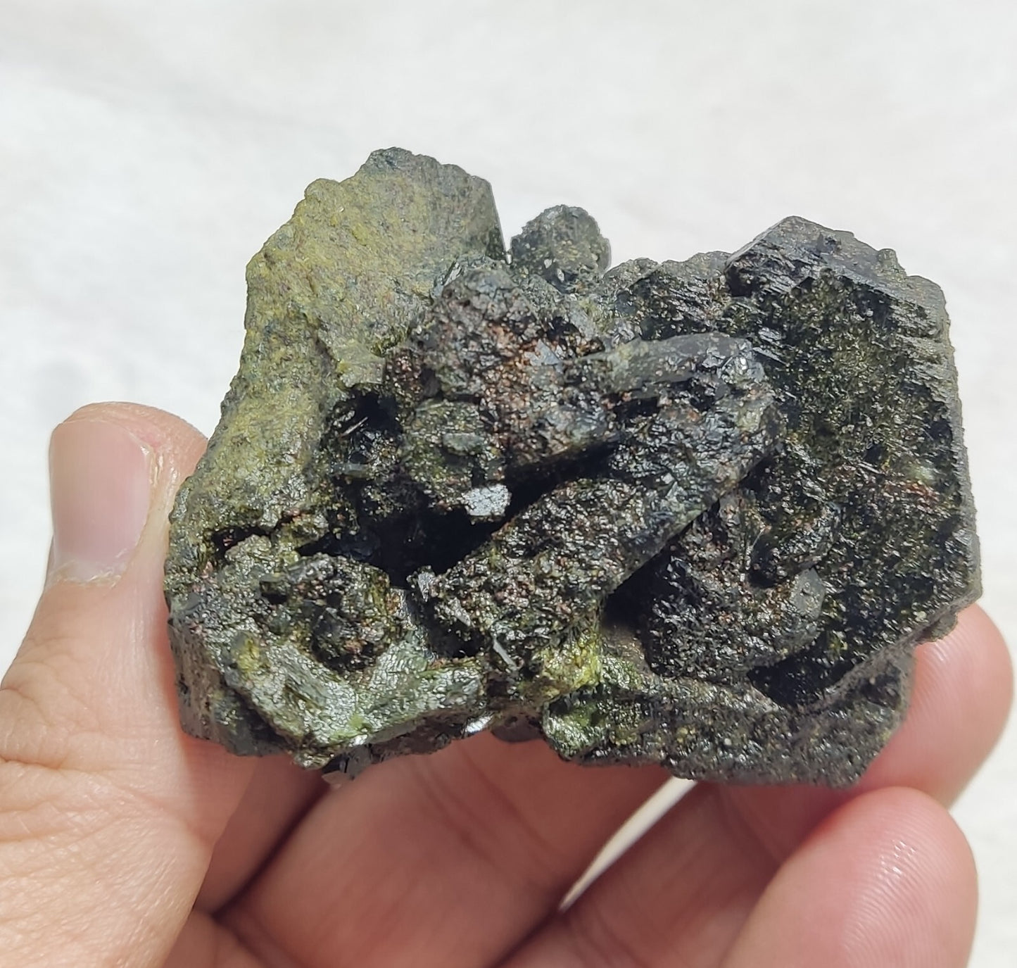 An Aesthetic Natural terminated epidote crystal specimen 159 grams
