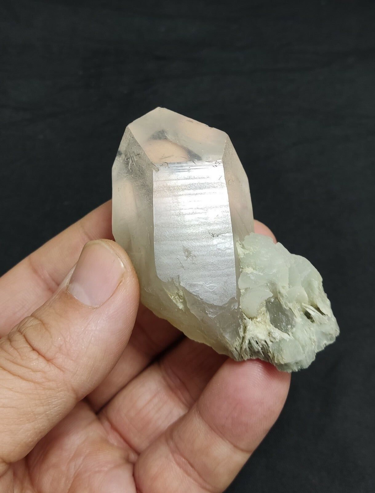 An amazing specimen of terminated Quartz crystal with unique inclusions 97 grams