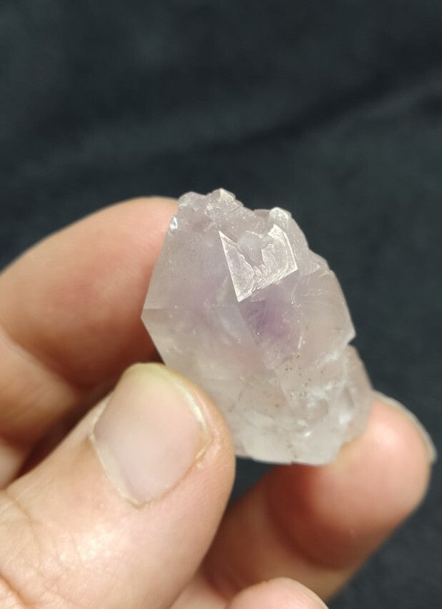 Miniature Etched Natural Transparent Quartz Amethyst Double Terminated 21 grams