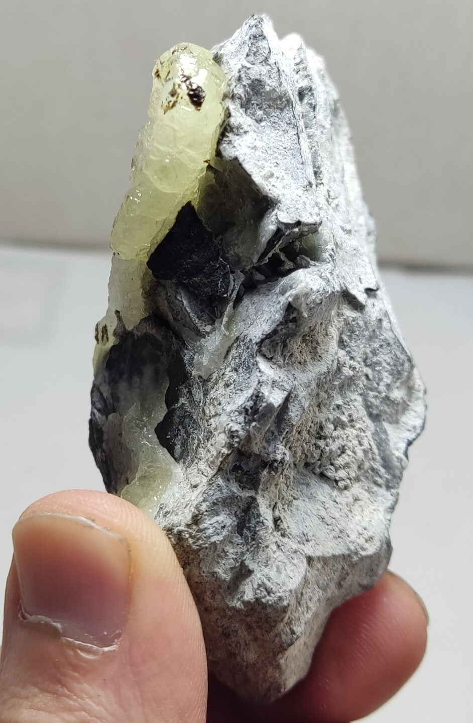An Aesthetic Natural specimen of brucite with chromite 167 grams