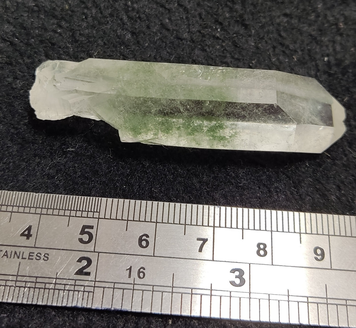An Aesthetic Natural terminated Quartz crystal with chlorite inclusions 24 grams