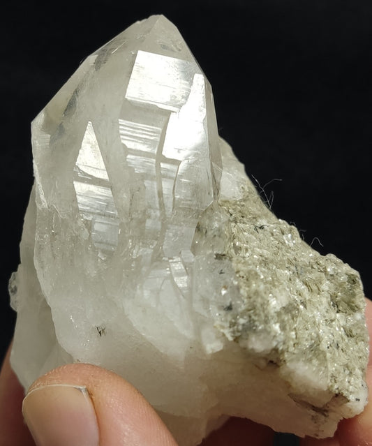 An Aesthetic terminated specimen of Quartz with mica 210 grams