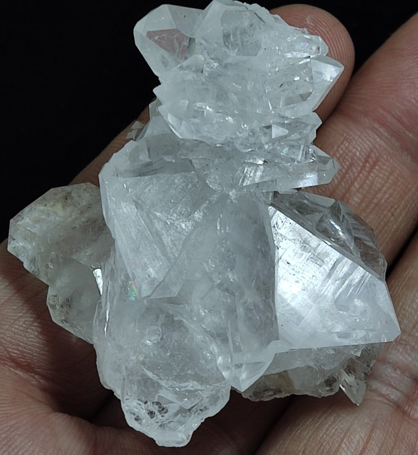 An Aesthetic Natural beautifully terminated Quartz cluster 54 grams
