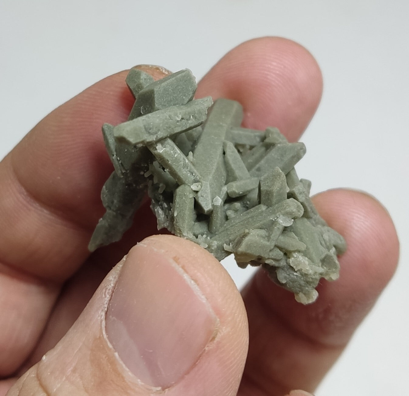 An Aesthetic Natural miniature terminated Chlorite Quartz cluster 11 grams