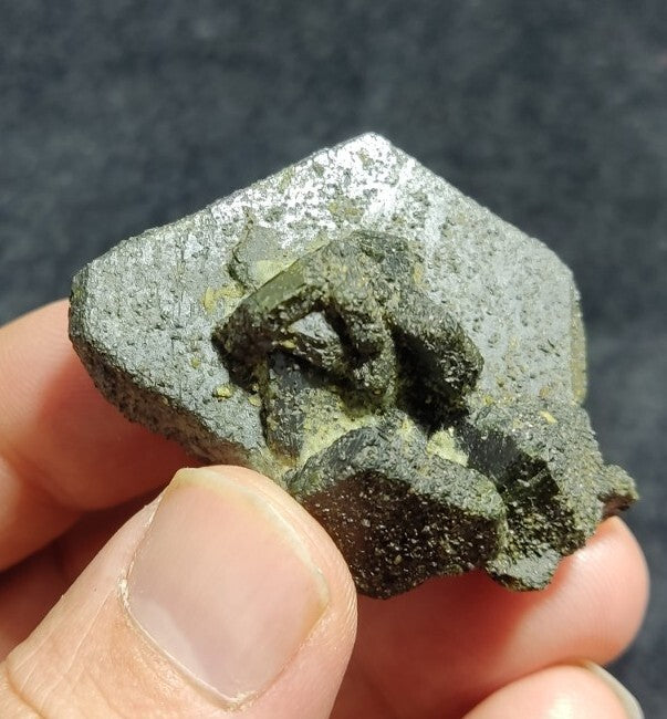 Dark Green Lusterous Epidote Crystal 44 grams