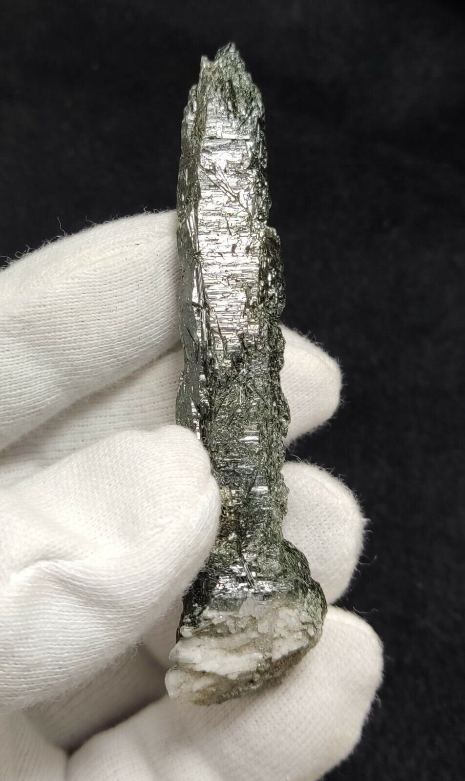 An Aesthetic Natural etched terminated Chlorite Quartz crystal specimen 34 grams