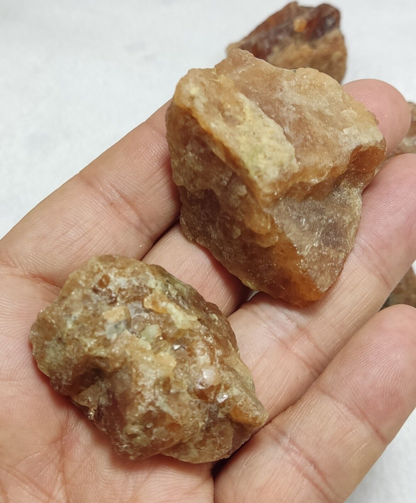 500 grams lot of rough hessonite garnets