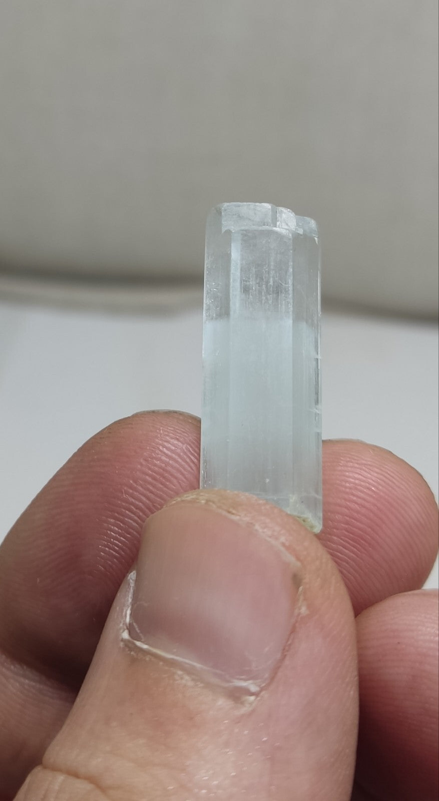 An Aesthetic specimen of double terminated aquamarine crystal 6 grams
