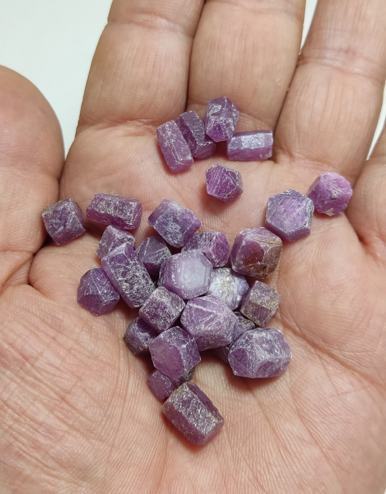 45 grams terminated lot of ruby crystals with Trapiche Patterns