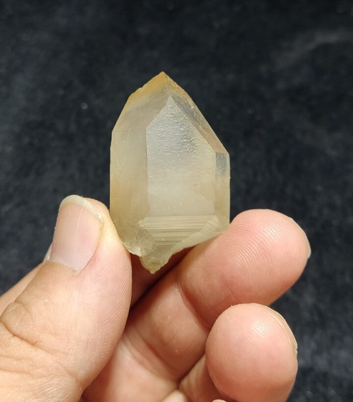 Double Terminated Quartz Crystal With Amphibole Inclusions 26 grams