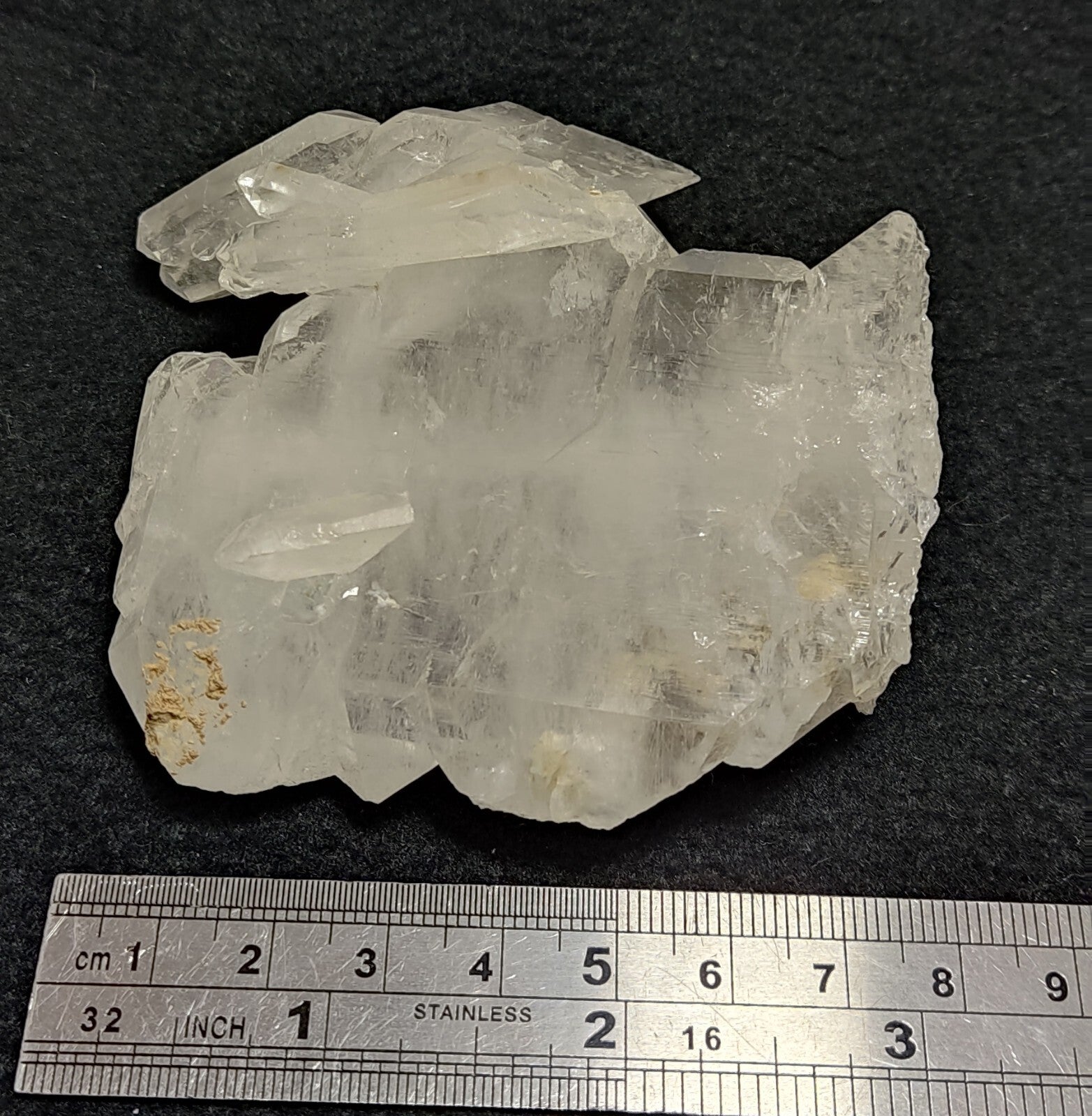 An amazing specimen of terminated faden Quartz crystal 190 grams