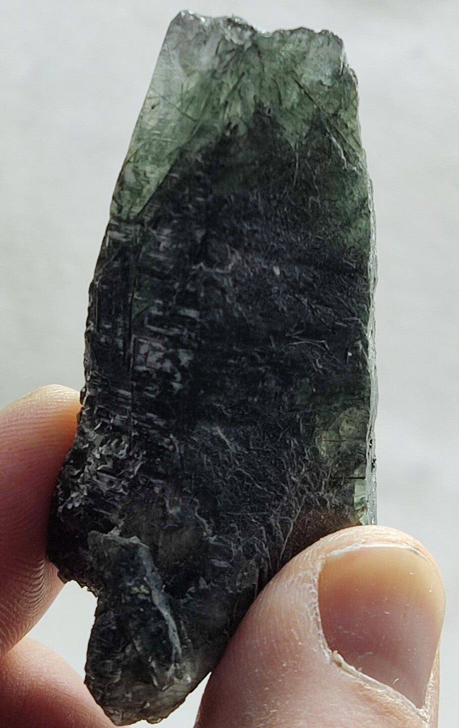 An Aesthetic Natural terminated Chlorite Quartz crystal specimen 66 grams