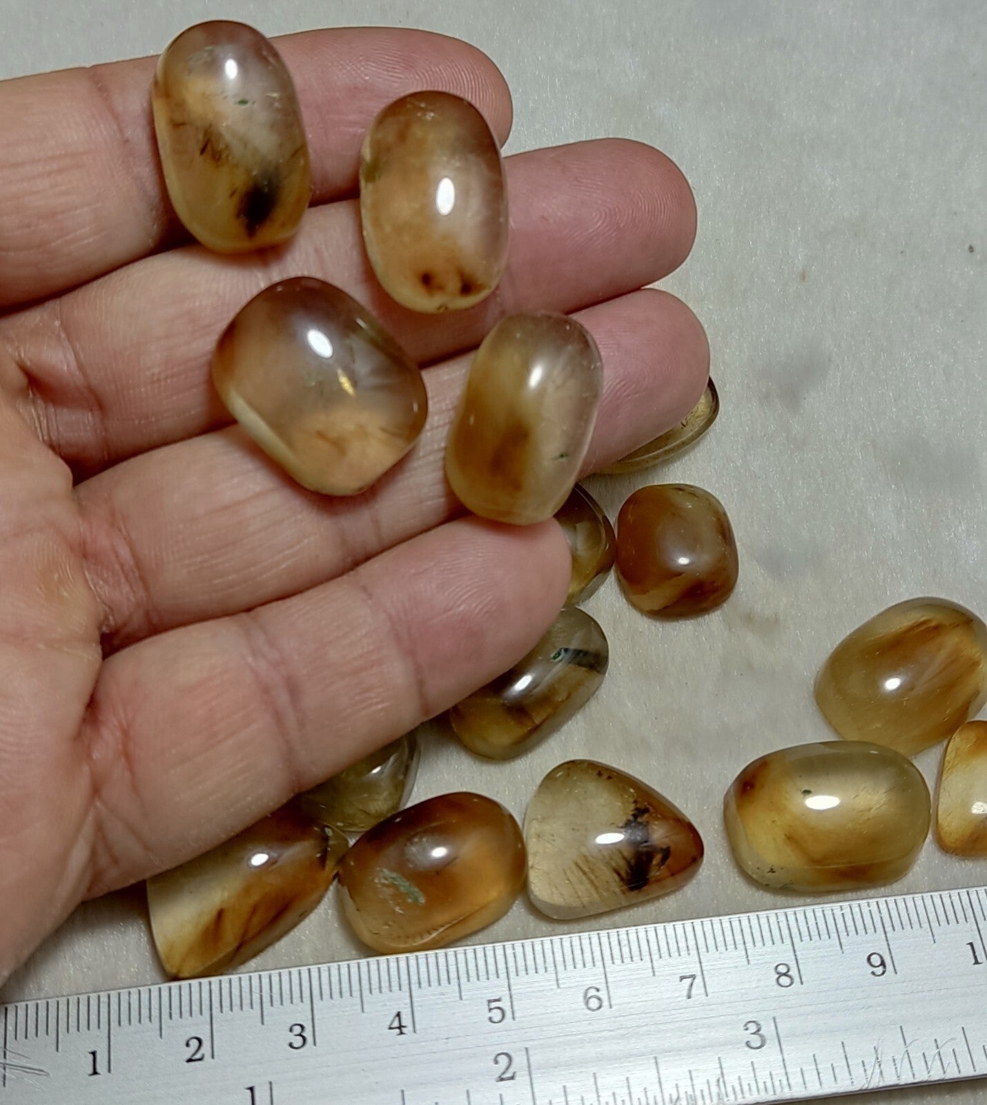 Astrophyllite Quartz Cabochons 15 Pieces, 366 Carats