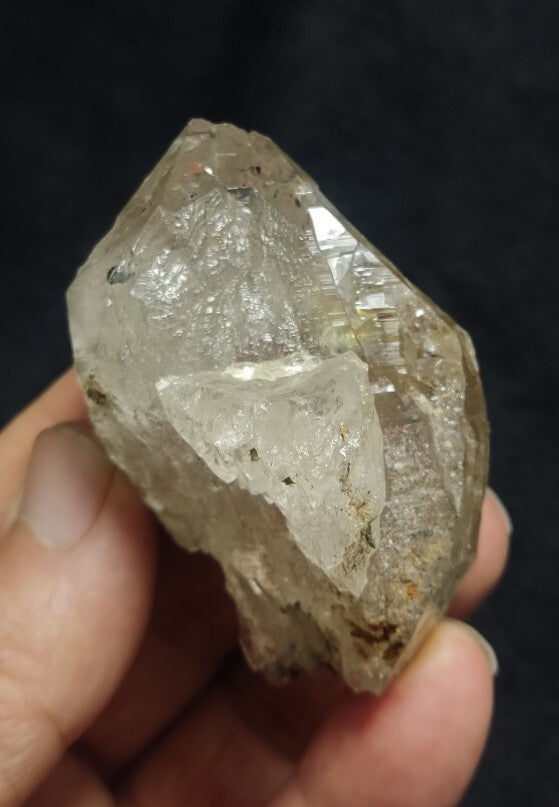 Natural Double terminated Quartz with Rutiles Saginite 99 grams