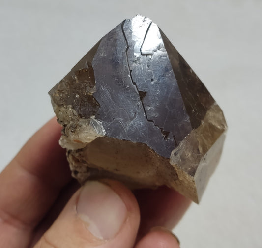 An aesthetic specimen of terminated  smoky Quartz crystal cluster 102 grams