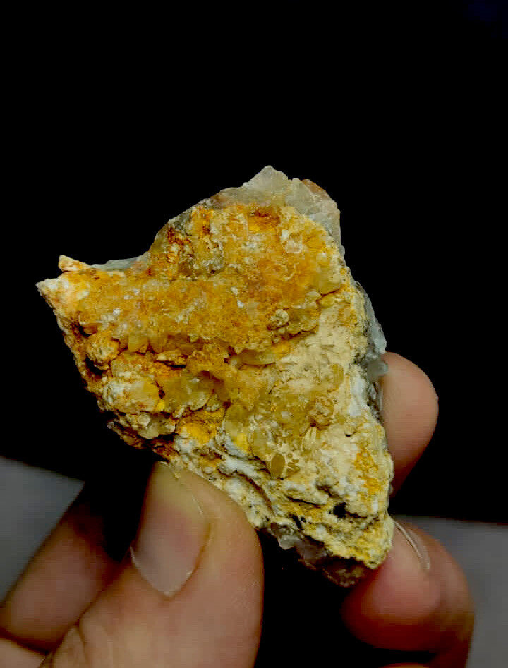 Natural  Calcite Cluster On Matrix With Flourite 51 Grams.