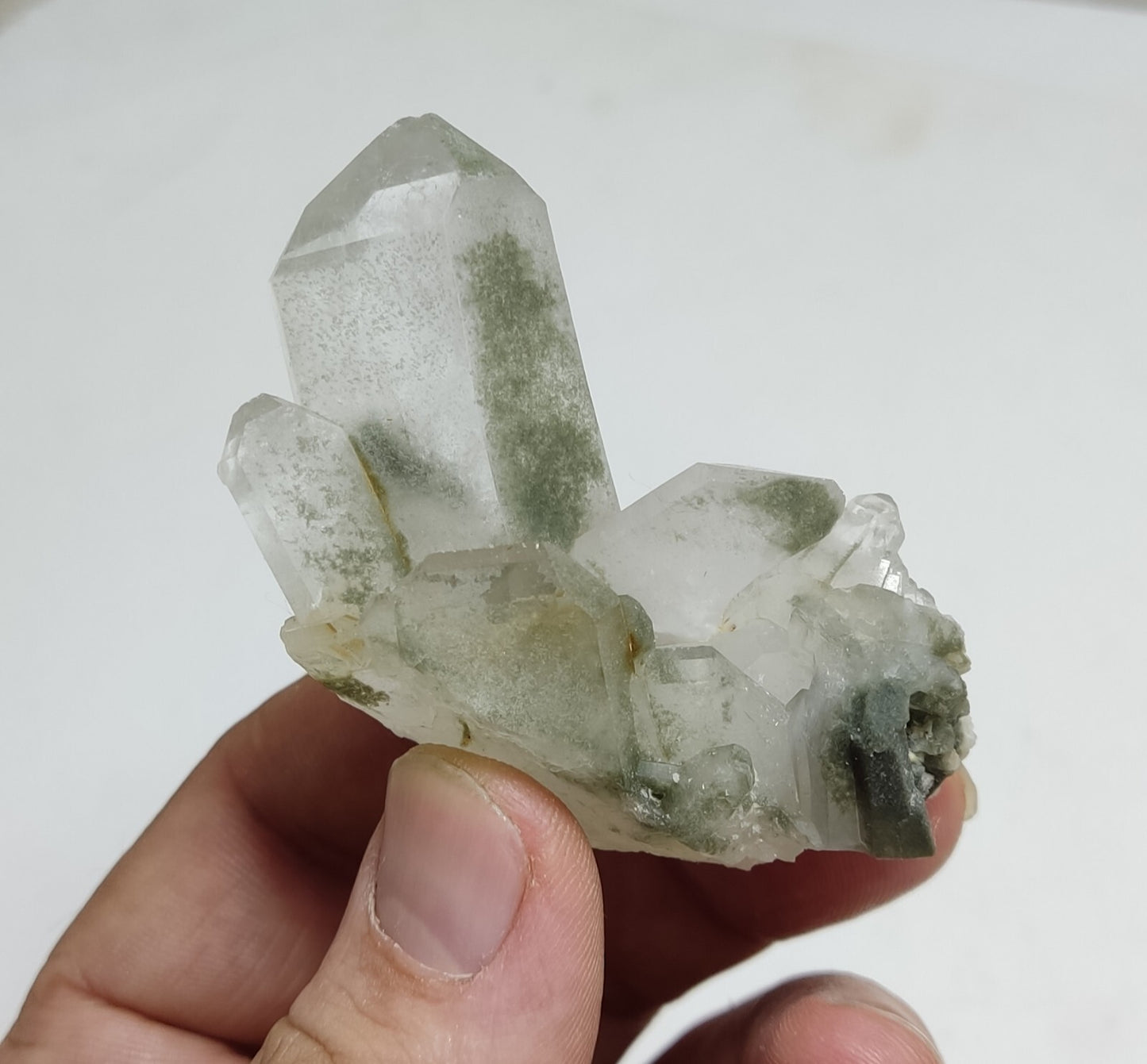 An Aesthetic Natural beautifully terminated Chlorite Quartz specimen 55 grams