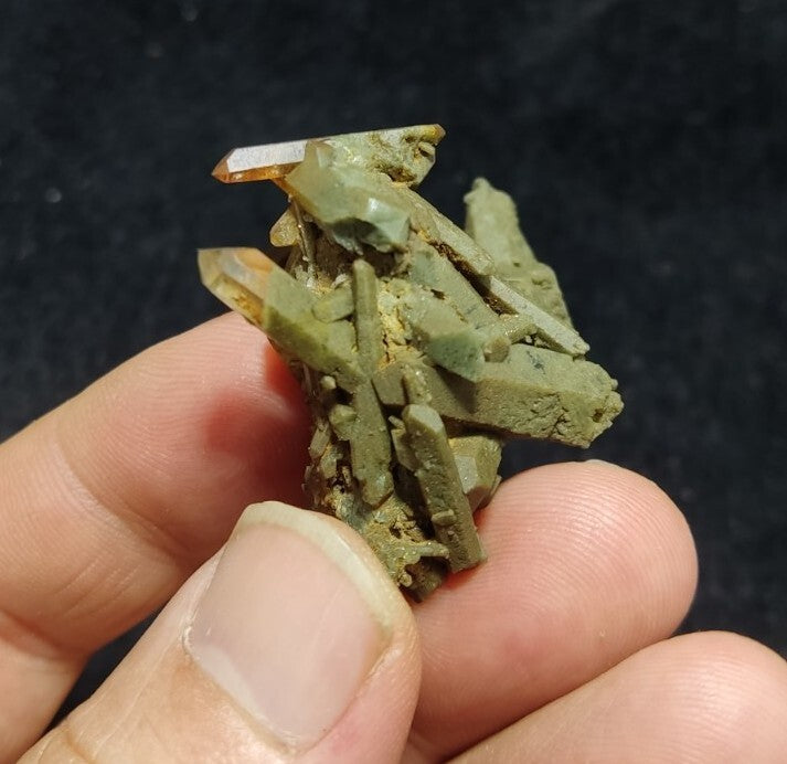 Beautiful Chlorite Quartz Cluster 17 grams