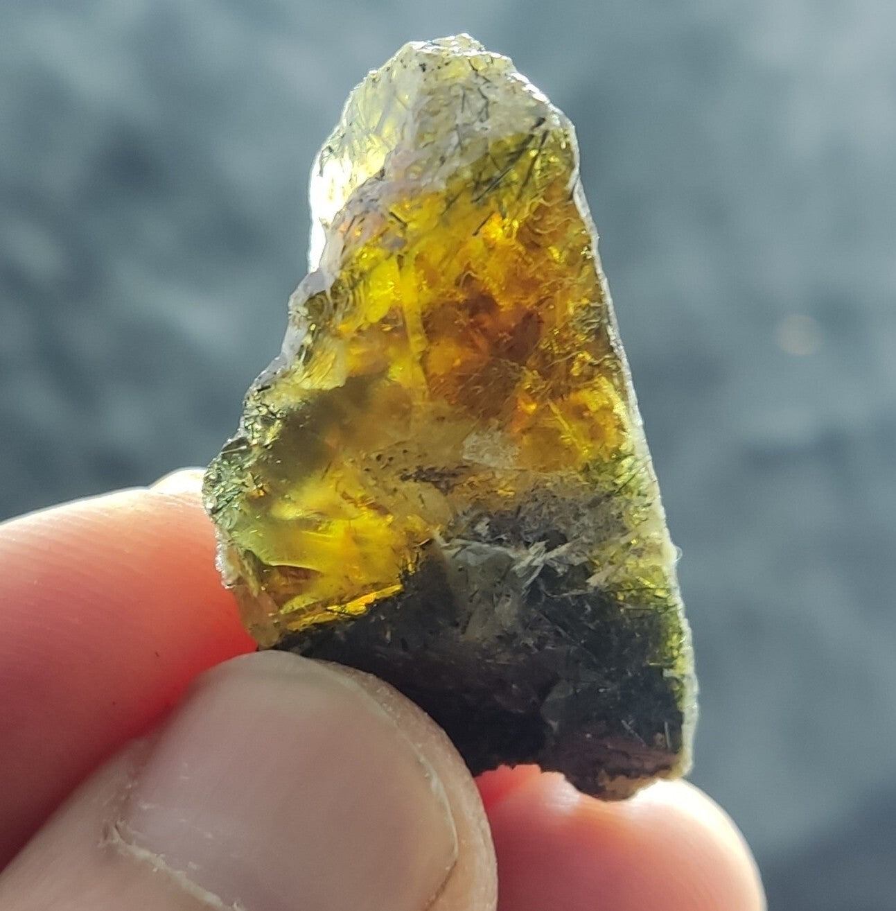 Natural Sphene Titanite Crystal 13 grams