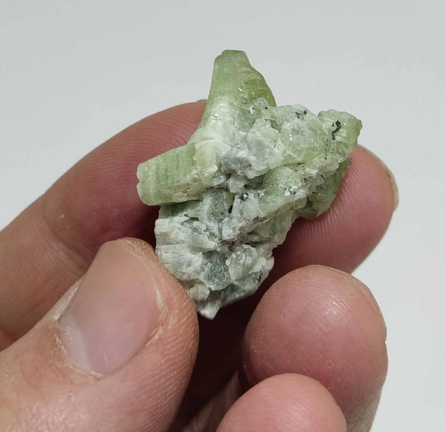 A aesthetic naturally terminated peridot crystal specimen 12 grams
