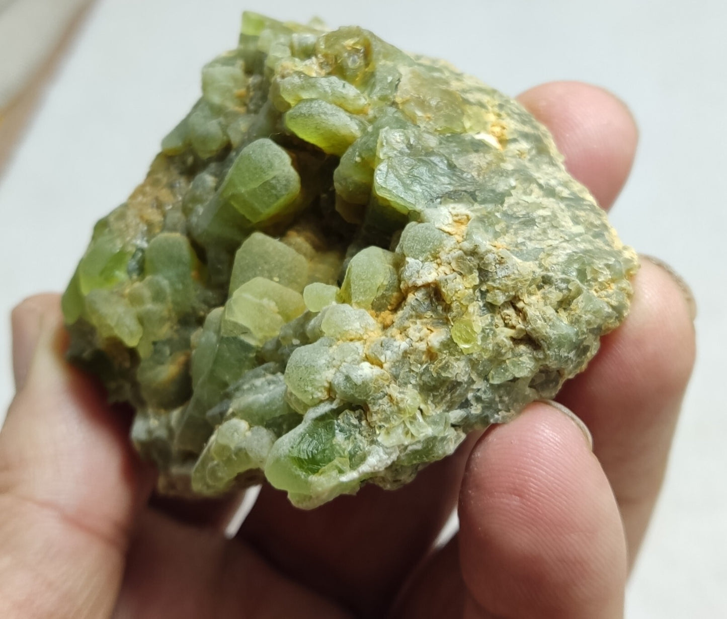 An Aesthetic terminated specimen of peridot 180 grams