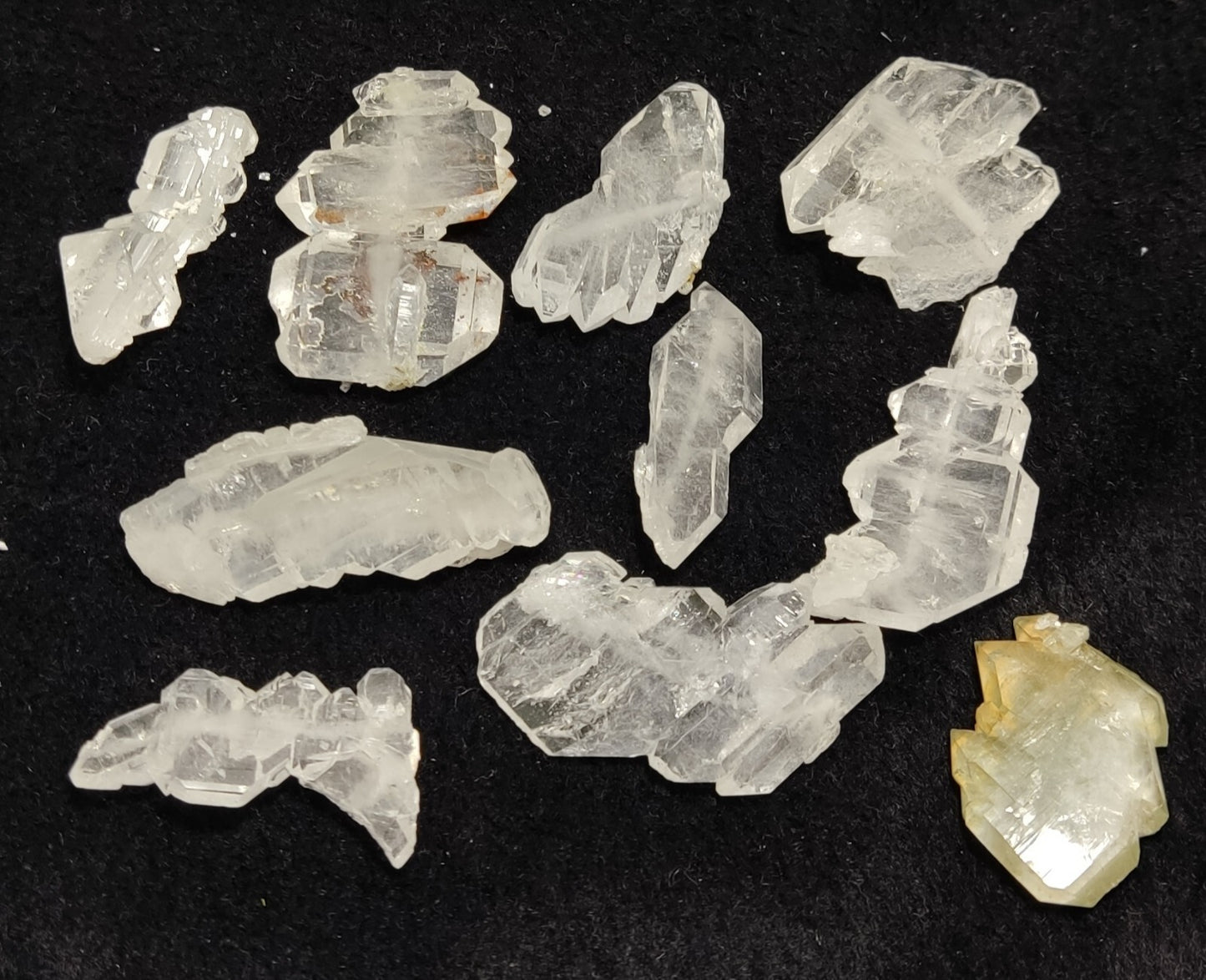 80 grams, 10 Pieces Faden quartz Crystals