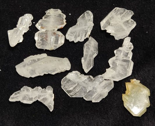 80 grams, 10 Pieces Faden quartz Crystals