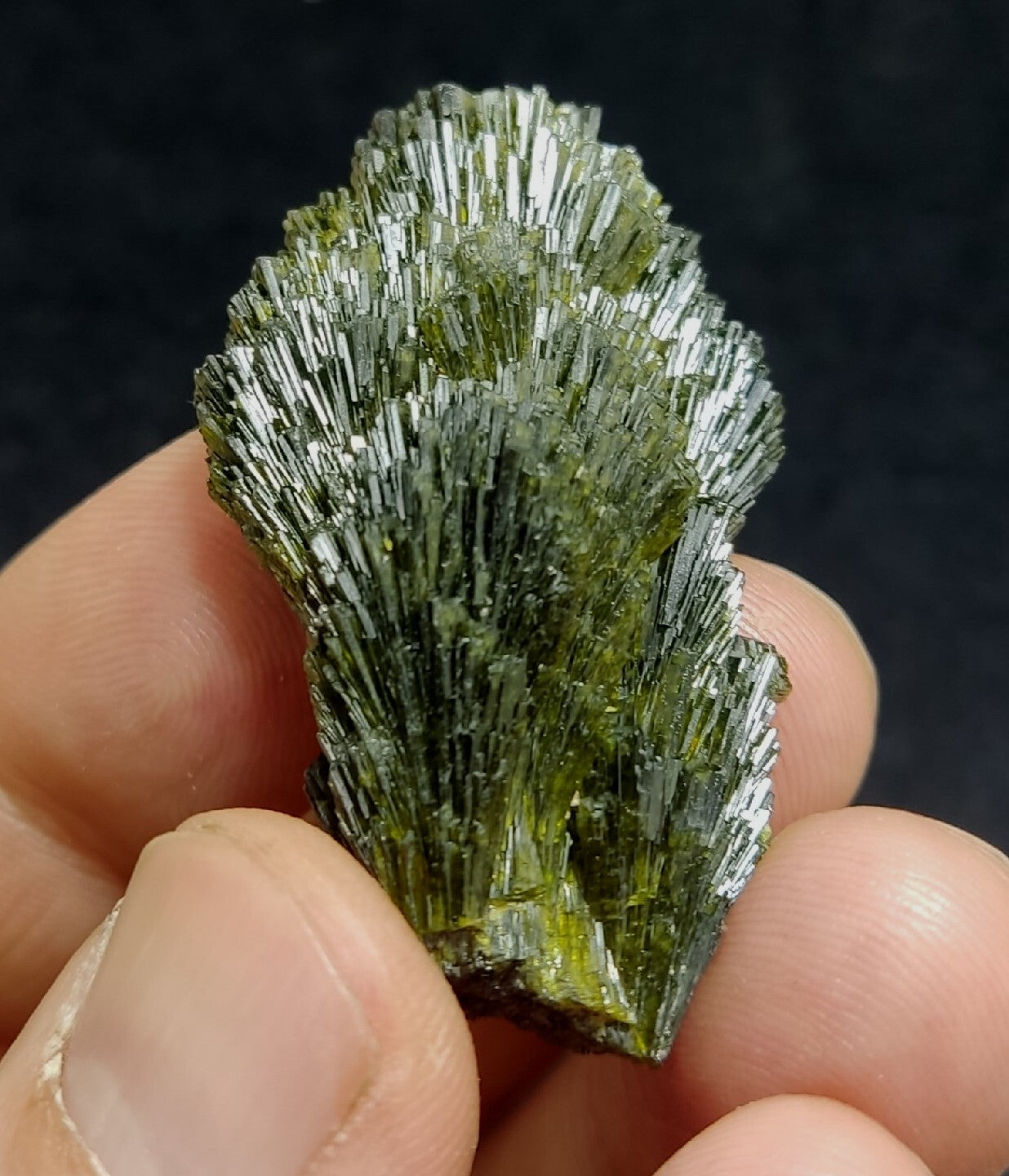 Single natural Epidote Crystal spray formations 21 grams