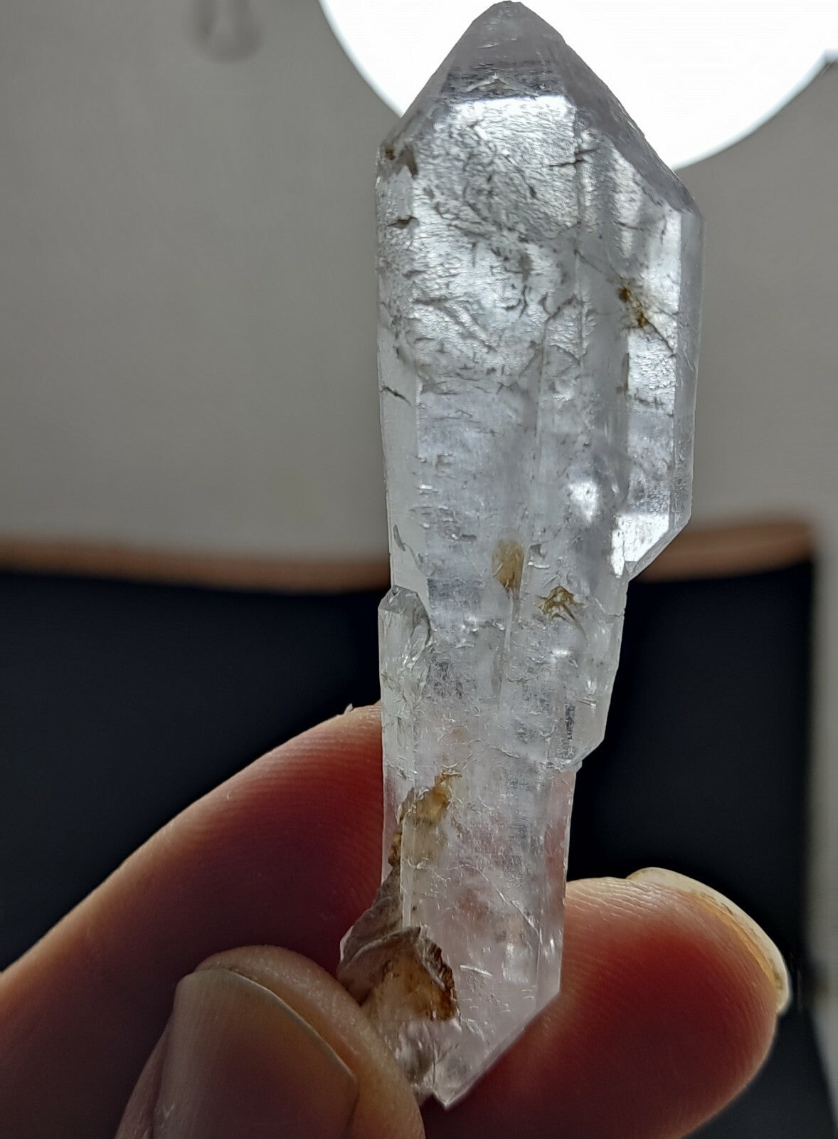 An amazing specimen of terminated faden Quartz crystal 18 grams