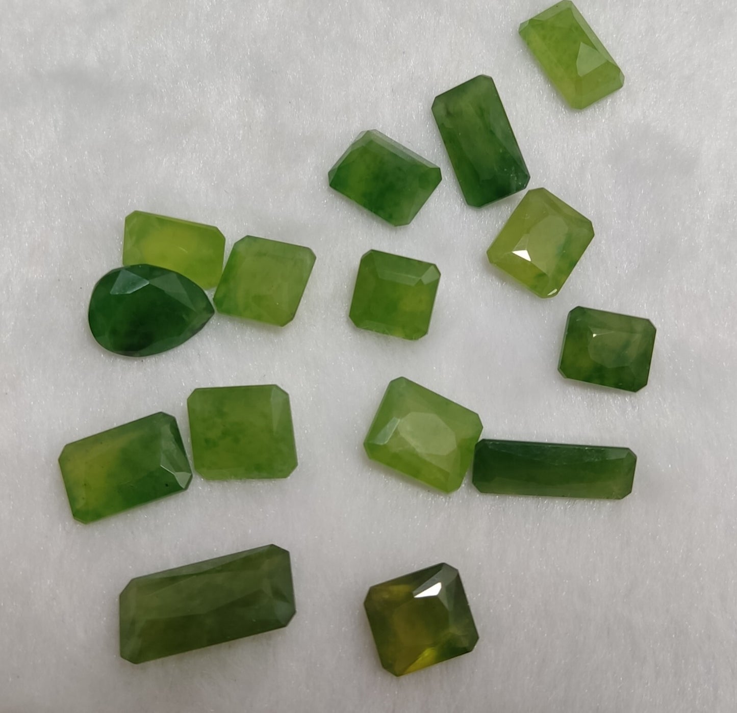 105 Carats faceted hydrogrossular vesuvianite gems