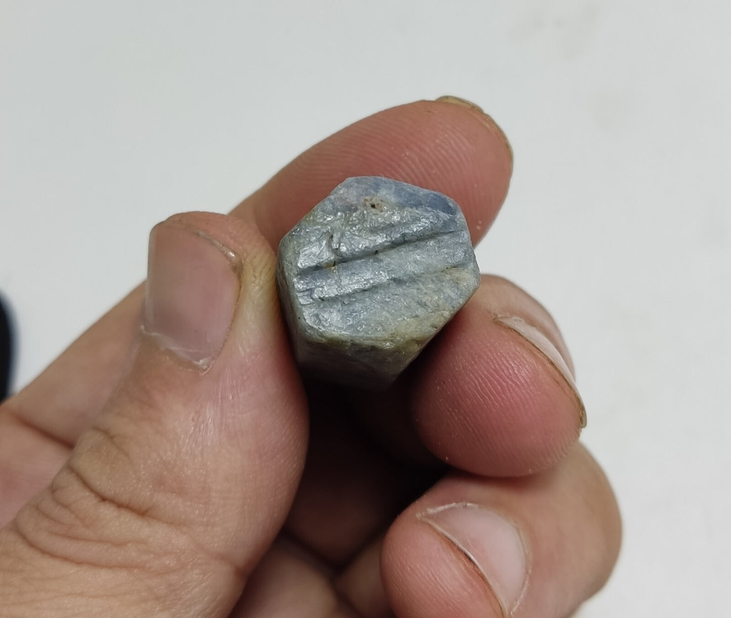 An aesthetic specimen of terminated sapphire crystal 22 grams