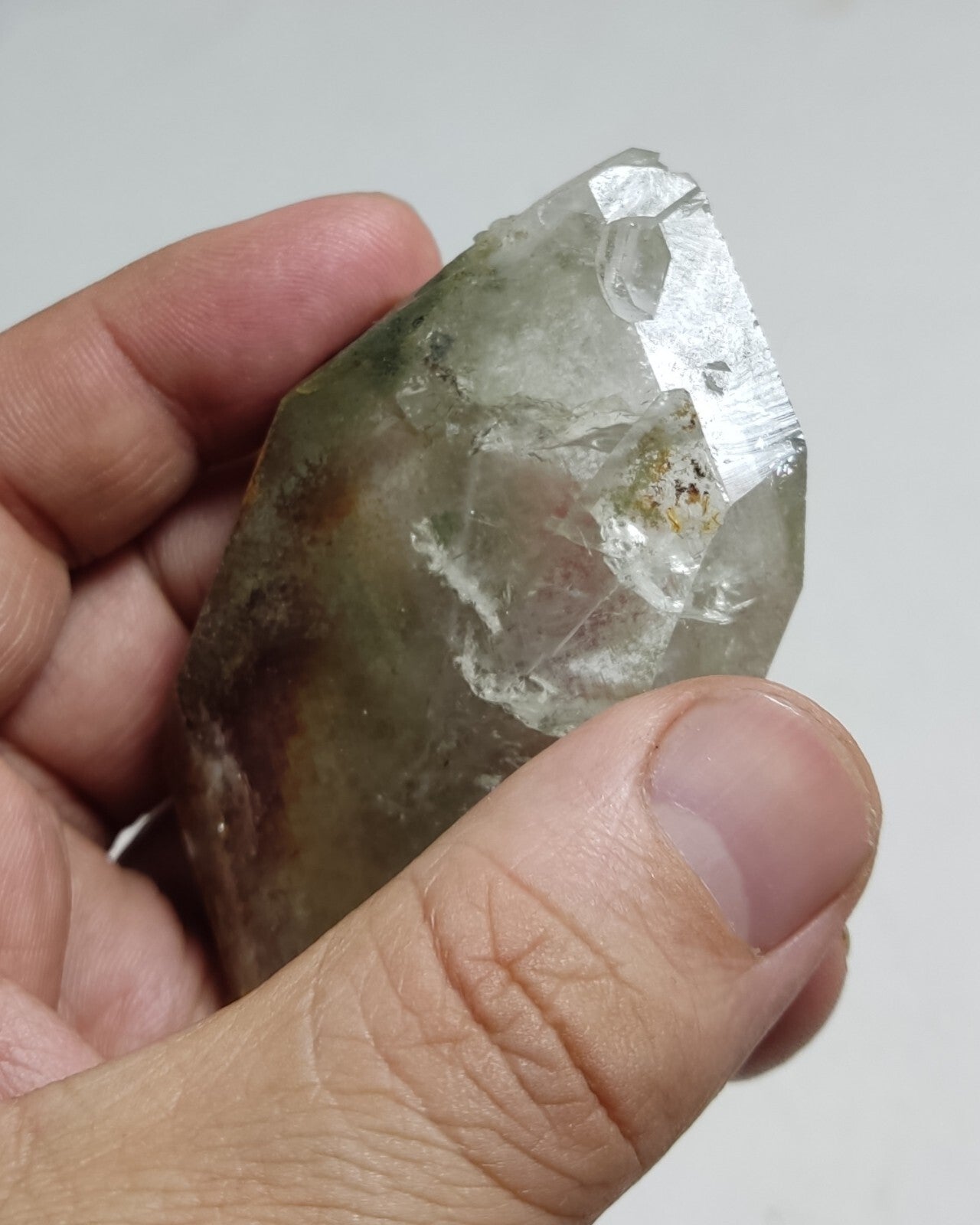 A very Aesthetic Natural beautifully terminated Chlorite Quartz crystal 76 grams