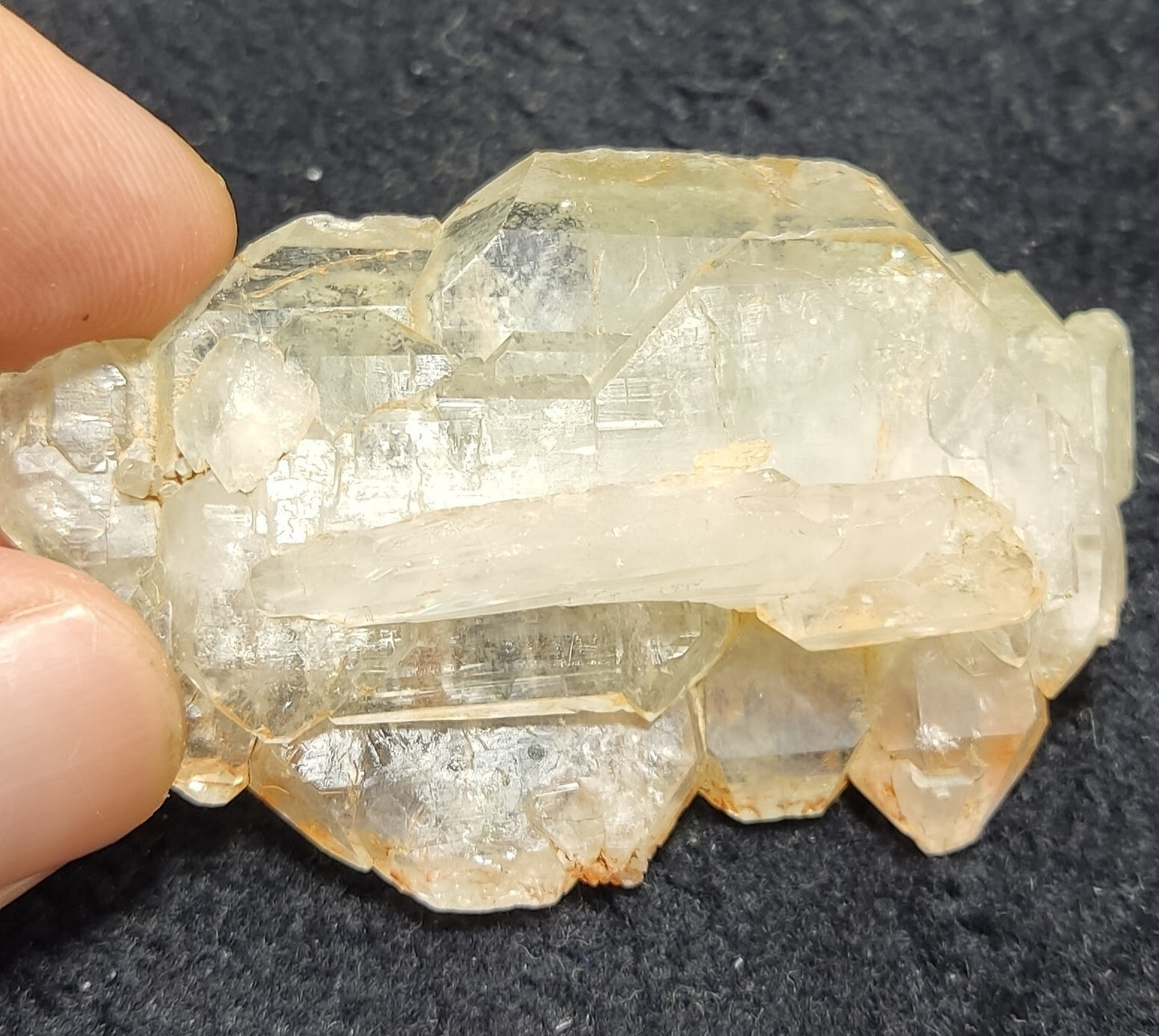 An Aesthetic terminated specimen of Faden Quartz crystal 47 grams