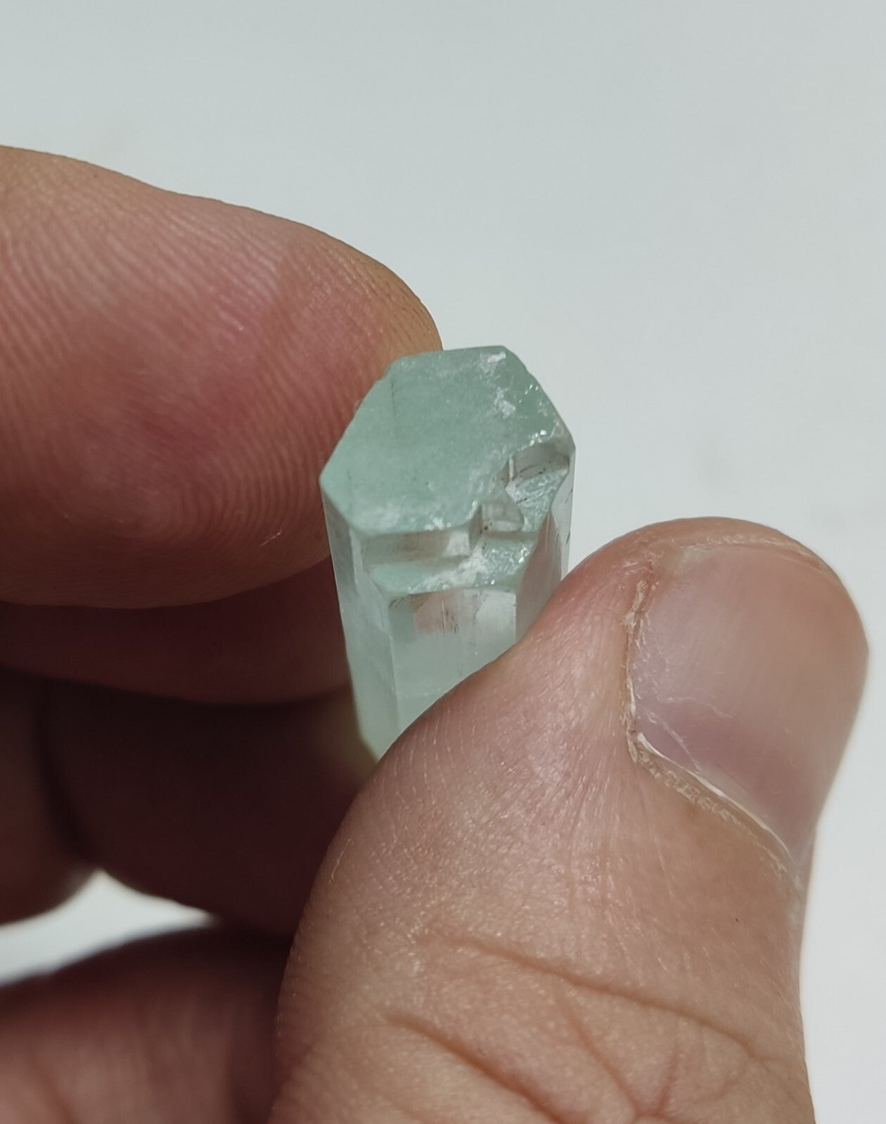 An Aesthetic specimen of double terminated aquamarine crystal 6 grams