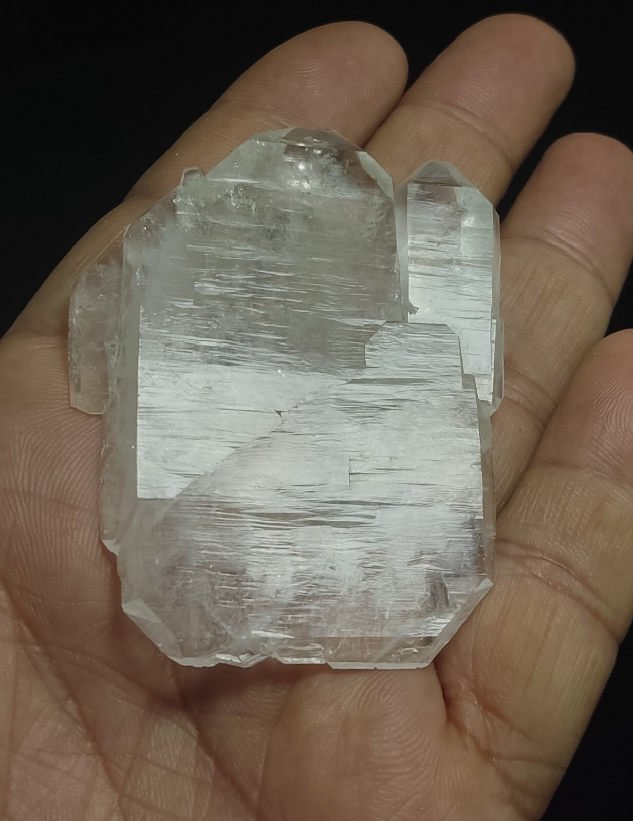 An Aesthetic Natural beautifully terminated flat faden Quartz specimen 45 grams