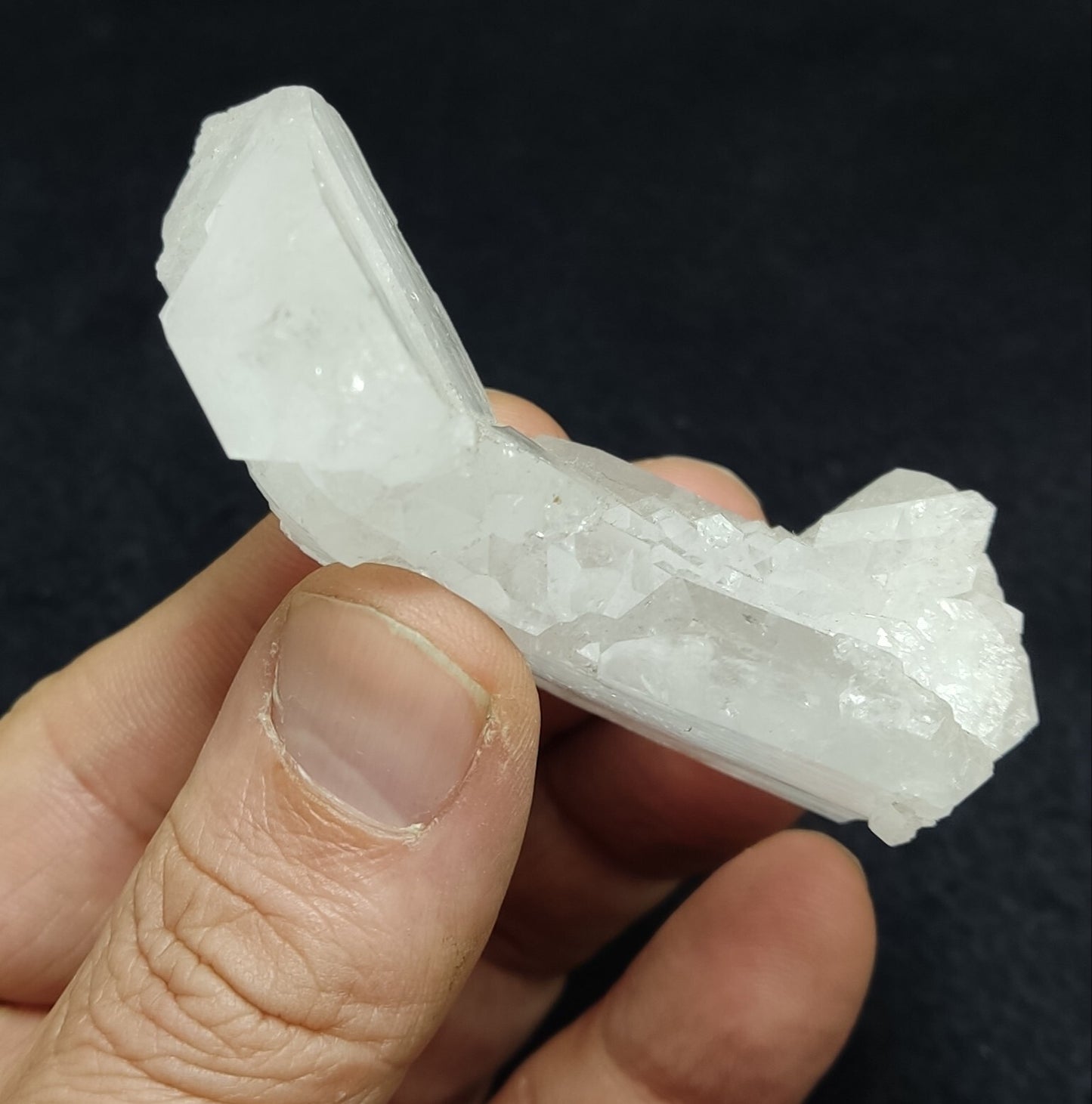 An Aesthetic terminated specimen of faden Quartz cluster 109 grams