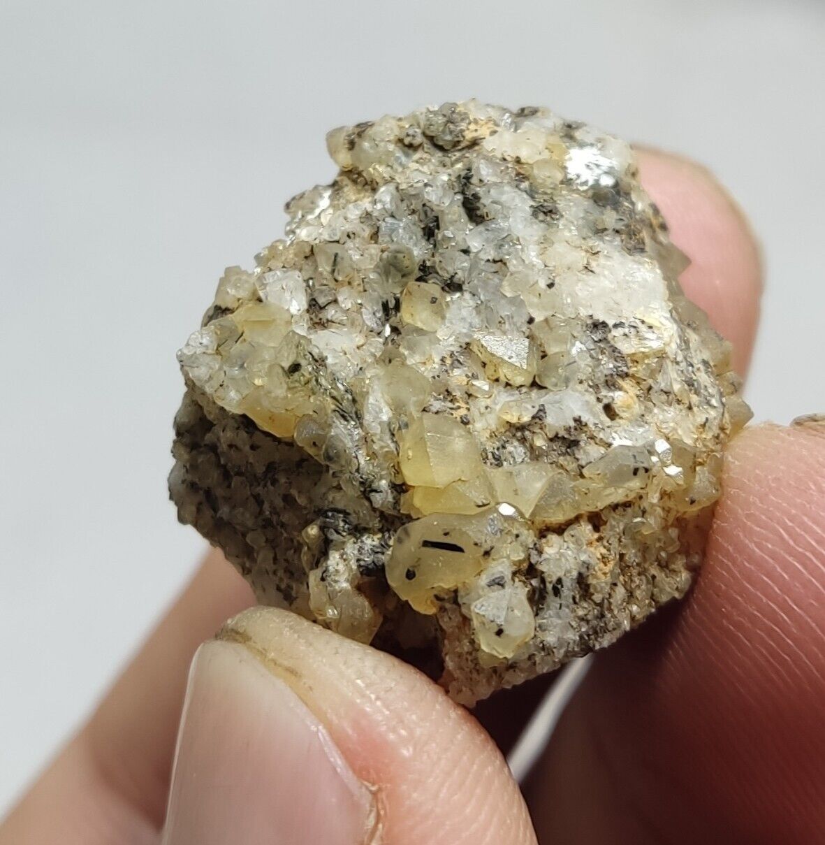 An aesthetic natural terminated astrophyllite Quartz crystal on matrix 15 grams