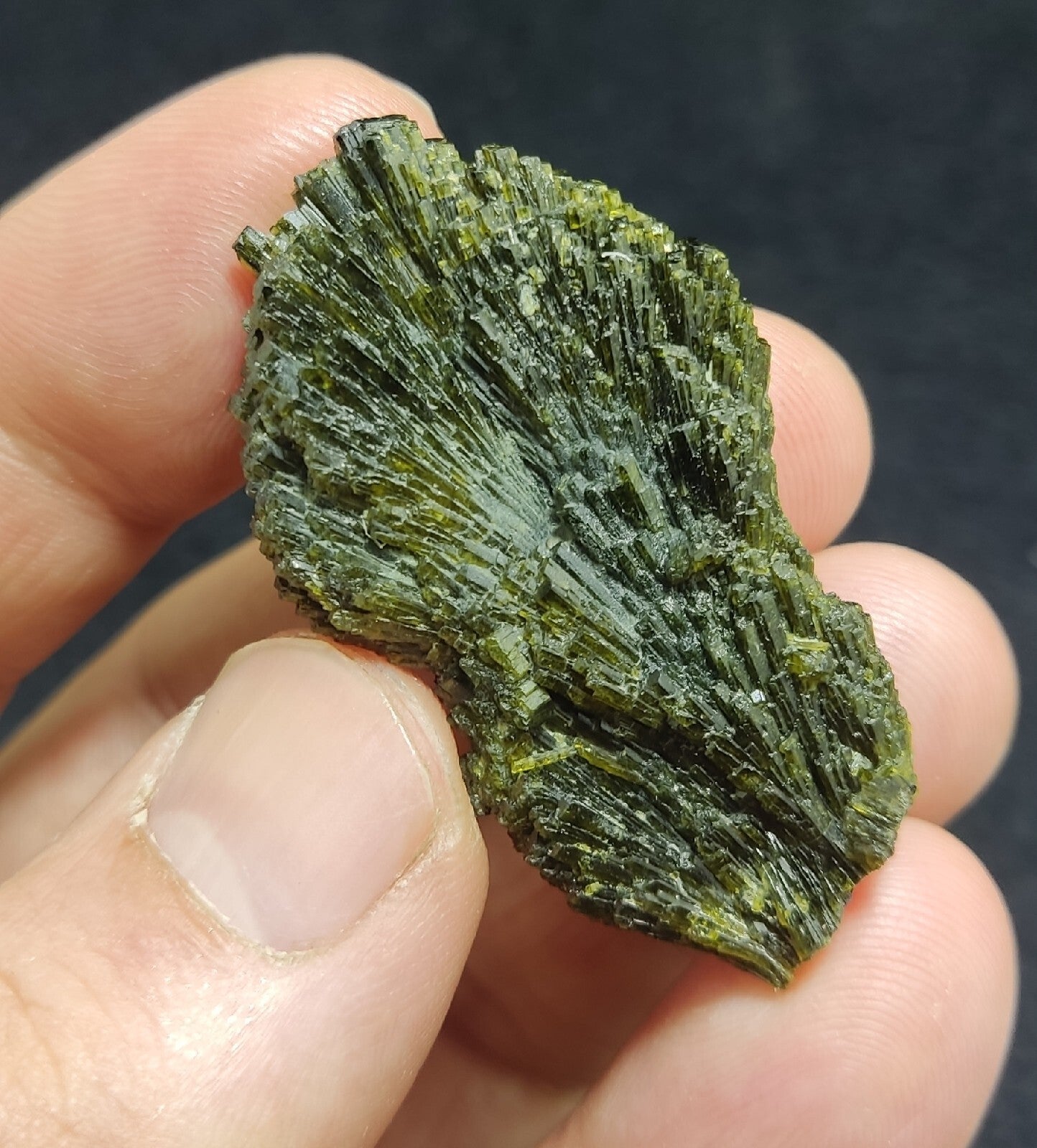 Single natural Epidote Crystal spray formations 21 grams