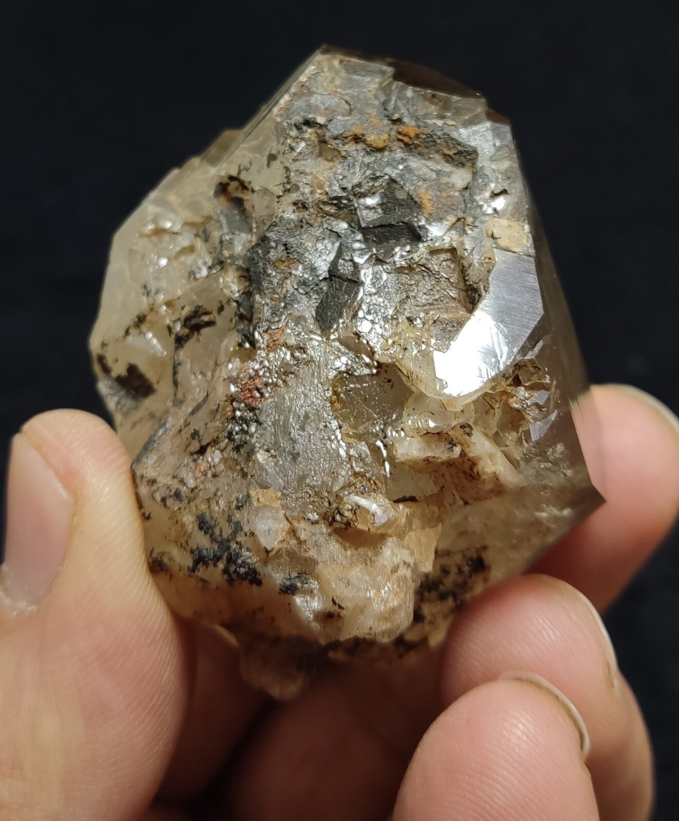 An Aesthetic terminated smoky quartz crystal 130 grams