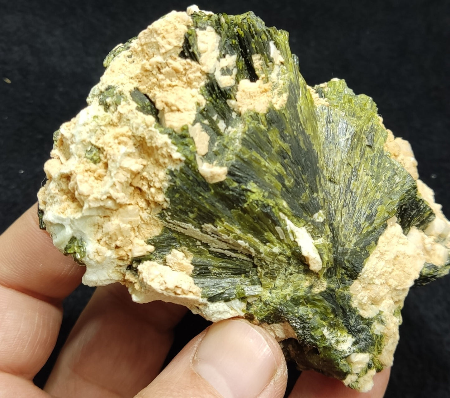 A very Aesthetic Naturally terminated specimen of epidote on matrix 416 grams