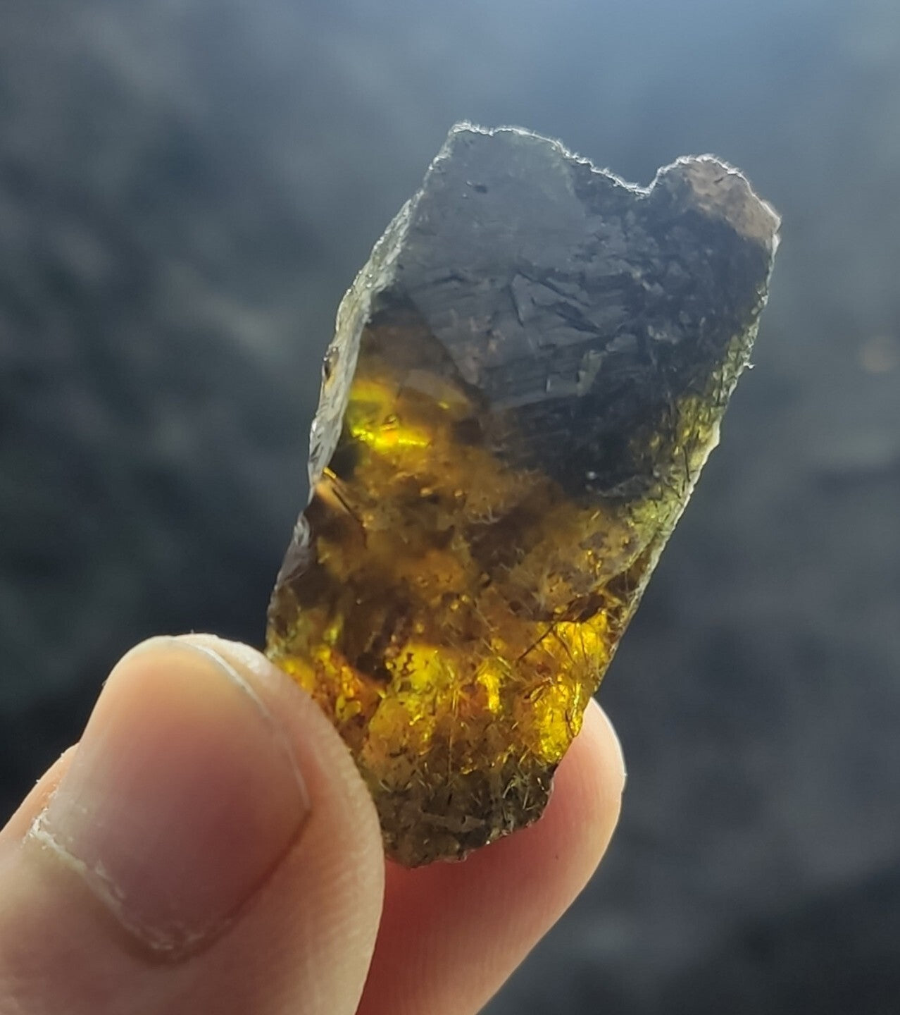 Natural Sphene Titanite Crystal 13 grams