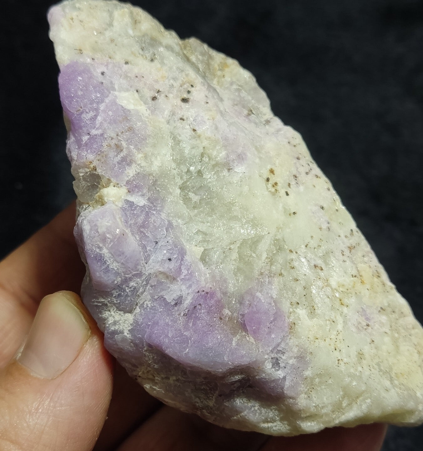 An amazing specimen of fluorescent rough hackmanite chunk 237 grams