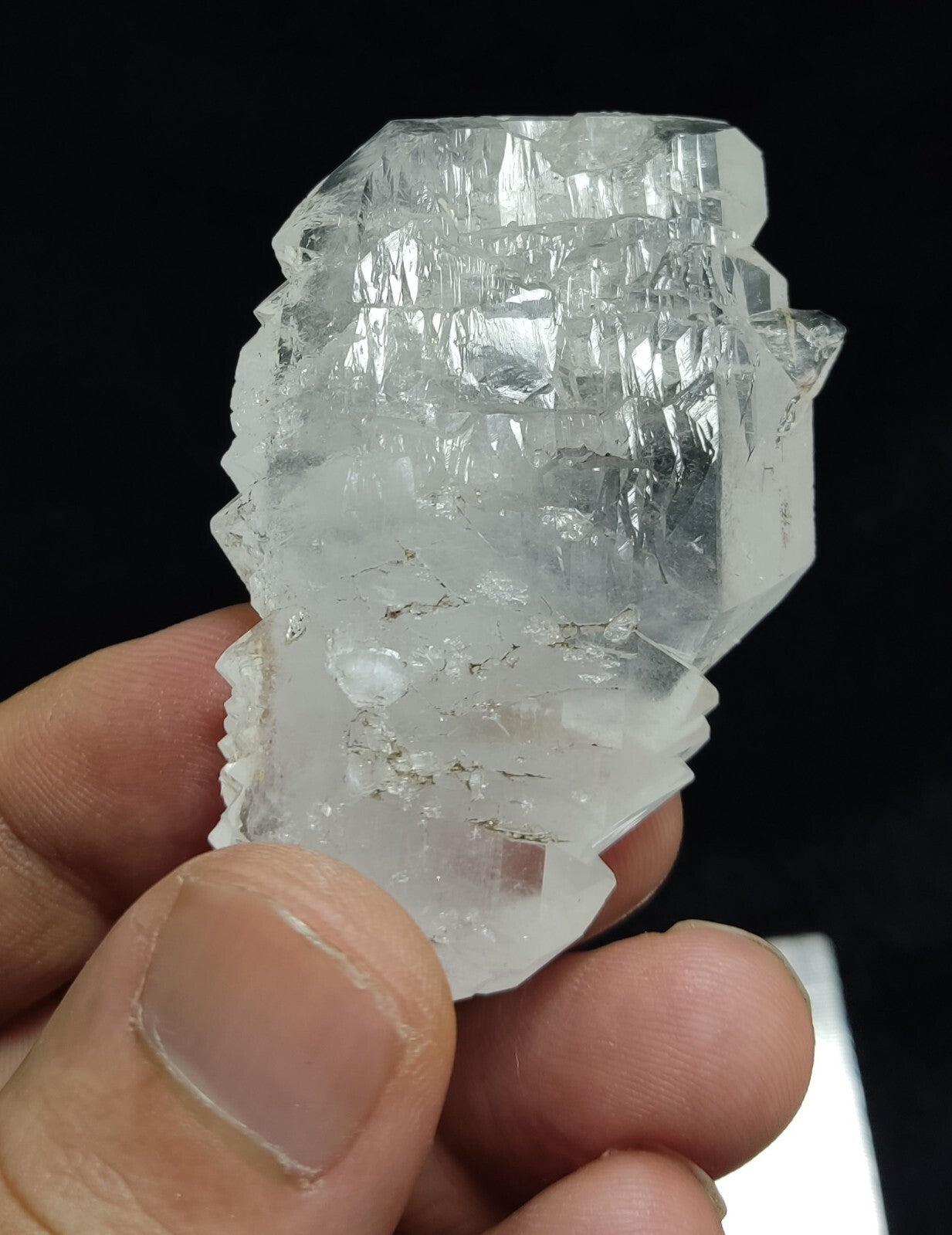 An Aesthetic terminated specimen of Faden Quartz crystal 54 grams