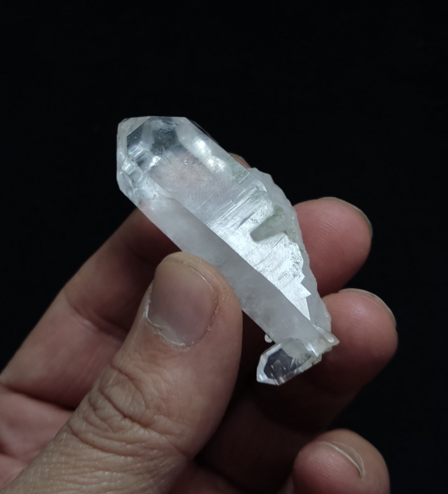 An Aesthetic terminated Quartz crystal with chlorite inclusions 27 grams