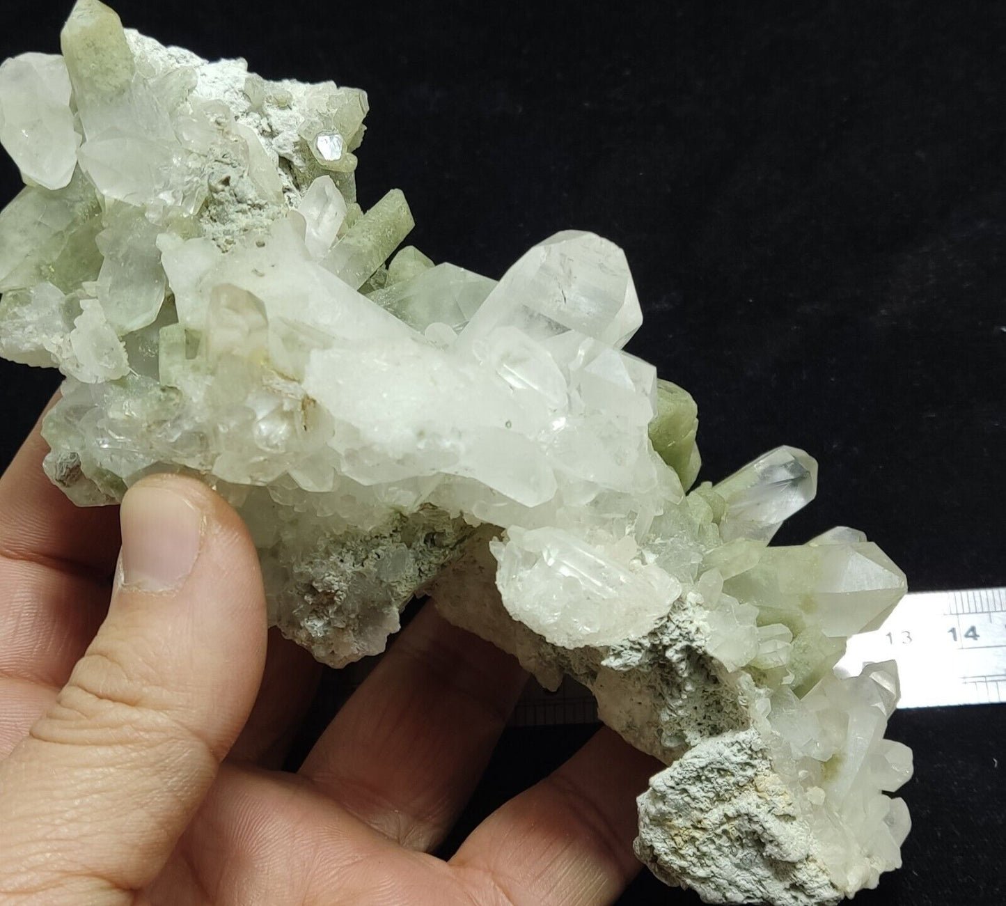 An Aesthetic large terminated chlorite Quartz cluster 504 grams