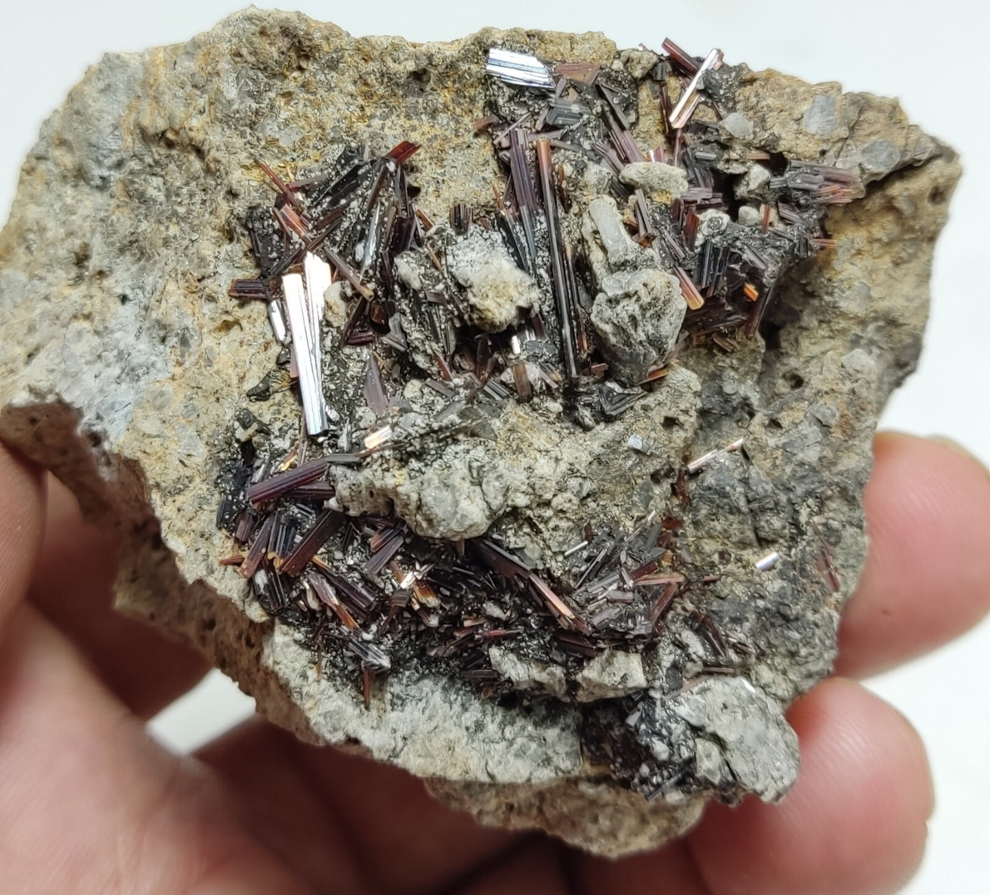 An Aesthetic Natural specimen of rutile crystals on matrix 152 grams